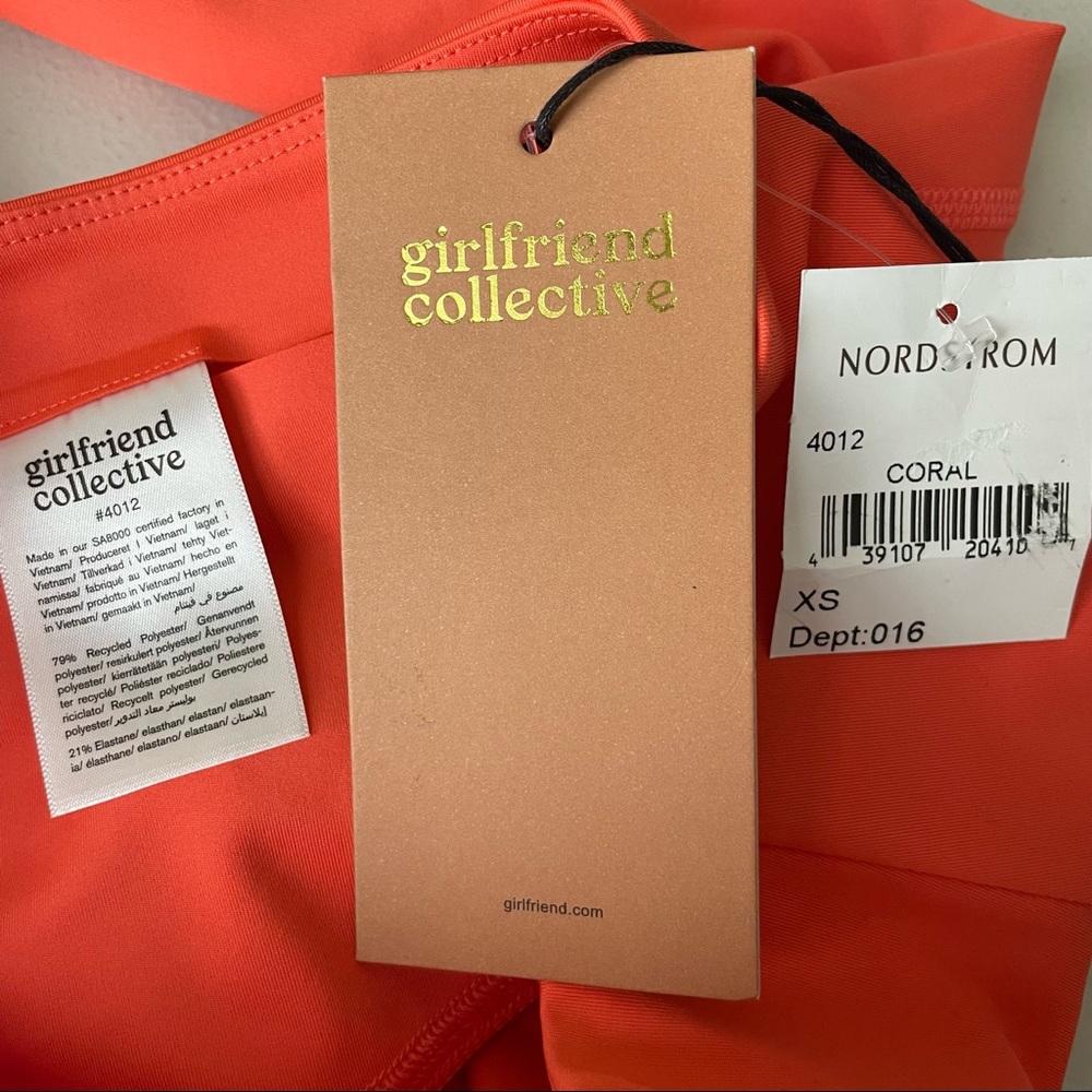 GIRLFRIEND COLLECTIVE NWT HIGH RISE COMPRESSIVE LEGGING XSMALL ORANGE - Picture 5 of 8